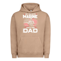 Pigment Burro my favorite marine calls me dad t  shirt father's day flag my favorite Urban Hoodie - linhVisuals