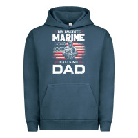Pigment Midnight Navy my favorite marine calls me dad t  shirt father's day flag my favorite Urban Hoodie - linhVisuals