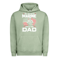 Pigment Oil Green my favorite marine calls me dad t  shirt father's day flag my favorite Urban Hoodie - linhVisuals