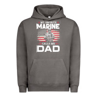 Pigment Tornado my favorite marine calls me dad t  shirt father's day flag my favorite Urban Hoodie - linhVisuals