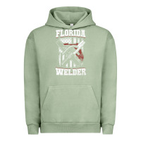 Pigment Oil Green welding longsleeves t shirt florida fl american welder gifts Urban Hoodie - linhVisuals