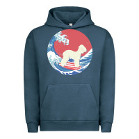 Pigment Midnight Navy bedlington terrier t  shirt bedlington terrier gifts   ocean waves sur Urban Hoodie - linhVisuals