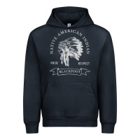 Navy blackfoot tribe native american indian pride respect darker t shirt Urban Hoodie - linhVisuals