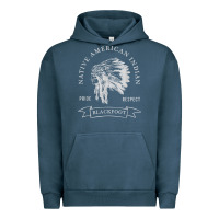 Pigment Midnight Navy blackfoot tribe native american indian pride respect darker t shirt Urban Hoodie - linhVisuals