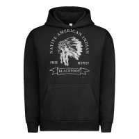 Pigment Black blackfoot tribe native american indian pride respect darker t shirt Urban Hoodie - linhVisuals