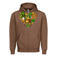 Chestnut St Patricks heart Zipper Hoodie - AdoDesignShop