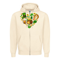 Sandshell St Patricks heart Zipper Hoodie - AdoDesignShop