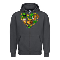 Smoke St Patricks heart Zipper Hoodie - AdoDesignShop