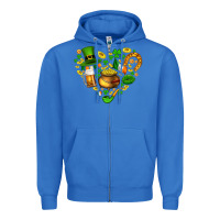 True Royal St Patricks heart Zipper Hoodie - AdoDesignShop