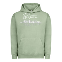 Pigment Oil Green boston skyline t shirt for women, men, girls & boys Urban Hoodie - linhVisuals
