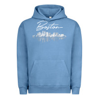 Pigment Pebble Blue boston skyline t shirt for women, men, girls & boys Urban Hoodie - linhVisuals