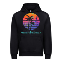 Black west palm beach tropical t shirt for family vacations Urban Hoodie - linhVisuals