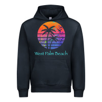 Navy west palm beach tropical t shirt for family vacations Urban Hoodie - linhVisuals