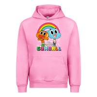 Fuchsia Pink cn the amazing world of gumball & darwin rainbow portrait pullover hoo Urban Hoodie - linhVisuals
