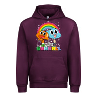 Mauve Wine cn the amazing world of gumball & darwin rainbow portrait pullover hoo Urban Hoodie - linhVisuals