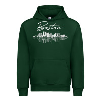 Forest Green boston skyline t shirt for women, men, girls & boys Urban Hoodie - linhVisuals