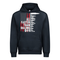 Navy all faster than dialing 911 american flag gun lover for men t shirt Urban Hoodie - linhVisuals