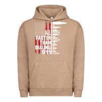 Pigment Burro all faster than dialing 911 american flag gun lover for men t shirt Urban Hoodie - linhVisuals