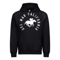 Black del mar california horse racing t shirt Urban Hoodie - linhVisuals