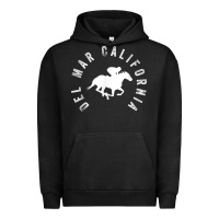 Pigment Black del mar california horse racing t shirt Urban Hoodie - linhVisuals