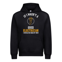 Black electrician gifts for men & funny electrical design t shirt Urban Hoodie - linhVisuals