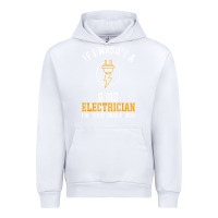 White electrician gifts for men & funny electrical design t shirt Urban Hoodie - linhVisuals