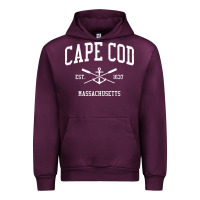 Mauve Wine cape cod ma vintage crossed oars & boat anchor sports sweatshirt Urban Hoodie - linhVisuals