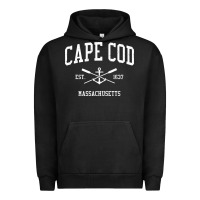 Cape Cod Ma Vintage Crossed Oars & Boat Anchor Sports Sweatshirt Urban Hoodie | Teevron