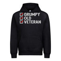 Black grumpy old veteran patriotic american military veteran t shirt Urban Hoodie - linhVisuals