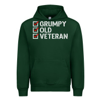 Forest Green grumpy old veteran patriotic american military veteran t shirt Urban Hoodie - linhVisuals