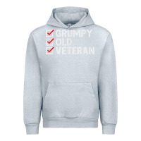 Heather Grey grumpy old veteran patriotic american military veteran t shirt Urban Hoodie - linhVisuals