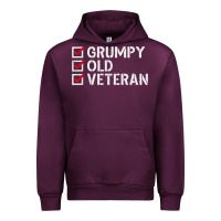 Mauve Wine grumpy old veteran patriotic american military veteran t shirt Urban Hoodie - linhVisuals
