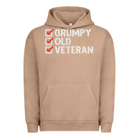 Pigment Burro grumpy old veteran patriotic american military veteran t shirt Urban Hoodie - linhVisuals