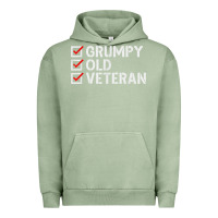 Pigment Oil Green grumpy old veteran patriotic american military veteran t shirt Urban Hoodie - linhVisuals