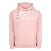 Pigment Salmon grumpy old veteran patriotic american military veteran t shirt Urban Hoodie - linhVisuals