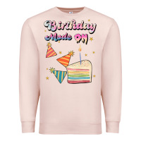 Pale Pink birthday mode on Premium Sweatshirt - JahusDesignShop