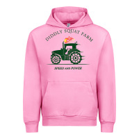 Fuchsia Pink diddly squat farm green, tractor tee for farmer t shirt Urban Hoodie - linhVisuals