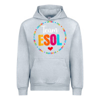 Heather Grey back to school teachers crew students   team esol teacher t shirt Urban Hoodie - linhVisuals