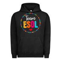 Pigment Black back to school teachers crew students   team esol teacher t shirt Urban Hoodie - linhVisuals