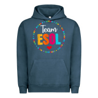 Pigment Midnight Navy back to school teachers crew students   team esol teacher t shirt Urban Hoodie - linhVisuals
