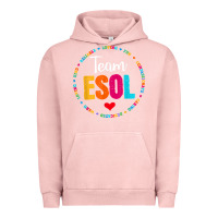 Pigment Salmon back to school teachers crew students   team esol teacher t shirt Urban Hoodie - linhVisuals