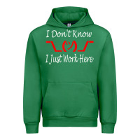 Emerald i don't know i just work here     t shirt Urban Hoodie - linhVisuals