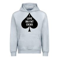 Heather Grey i love big fat cocks queen of spades t shirt Urban Hoodie - linhVisuals