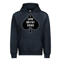 Navy i love big fat cocks queen of spades t shirt Urban Hoodie - linhVisuals