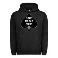 Pigment Black i love big fat cocks queen of spades t shirt Urban Hoodie - linhVisuals