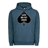 Pigment Midnight Navy i love big fat cocks queen of spades t shirt Urban Hoodie - linhVisuals