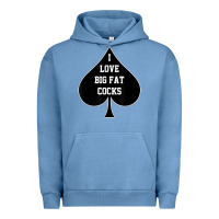 Pigment Pebble Blue i love big fat cocks queen of spades t shirt Urban Hoodie - linhVisuals