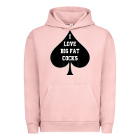 Pigment Salmon i love big fat cocks queen of spades t shirt Urban Hoodie - linhVisuals