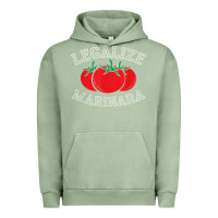 Pigment Oil Green legalize marinara food gift tshirt Urban Hoodie - linhVisuals