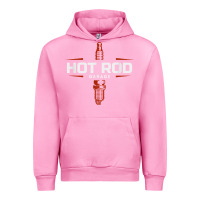Fuchsia Pink hot rod garage custom retro classic car spark plug t shirt Urban Hoodie - linhVisuals